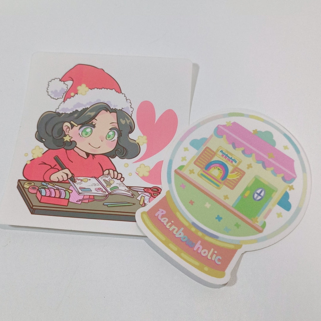 Rainbowholic Christmas Sticker Set (2 designs, 3 pcs. each)