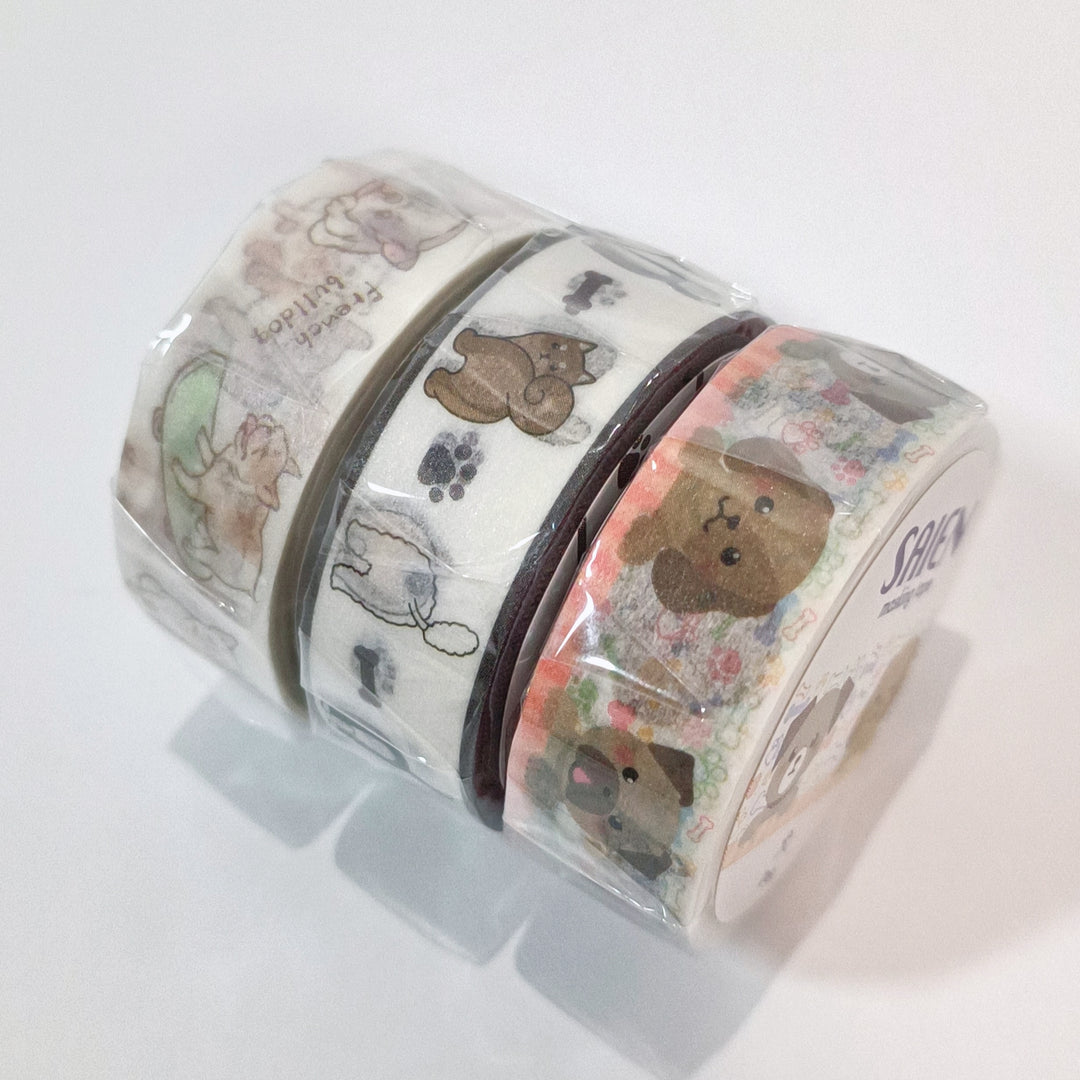 Saien Kawaii Dogs Tape Set (3 pcs.)