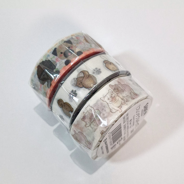 Saien Kawaii Dogs Tape Set (3 pcs.)