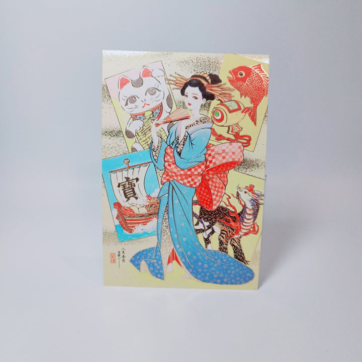 Kanone Geisha Gold-Lined Post Card