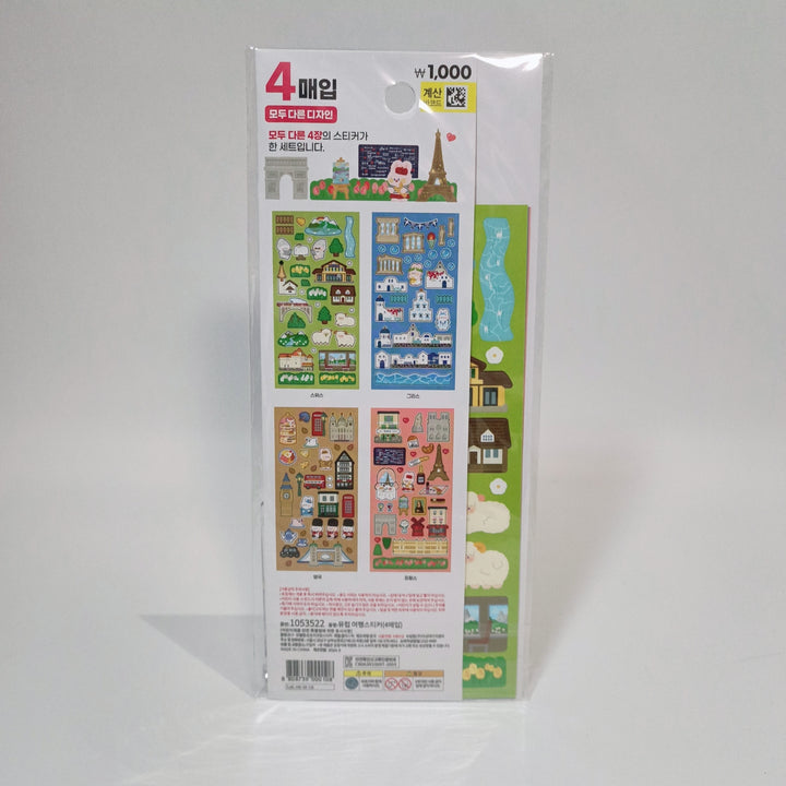 [Korean Sticker] European Travel (4 designs)
