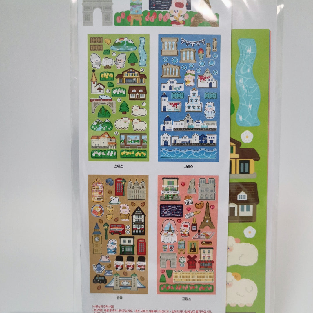 [Korean Sticker] European Travel (4 designs)
