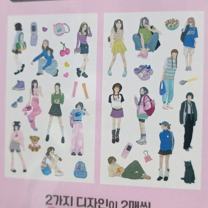 [Korean Sticker] Daily Life Girls Life (2 designs)