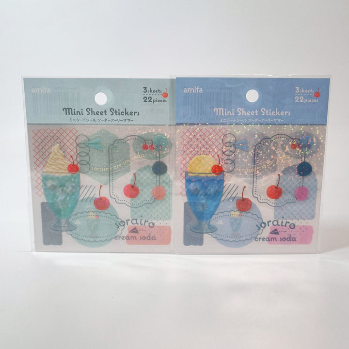 Amifa Sorairo Cream Soda Mini Sticker Sheet Set (2pcs.)