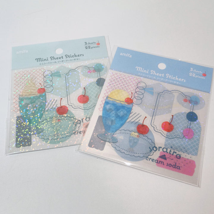 Amifa Sorairo Cream Soda Mini Sticker Sheet Set (2pcs.)