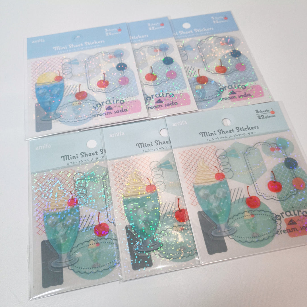 Amifa Sorairo Cream Soda Mini Sticker Sheet Set (2pcs.)