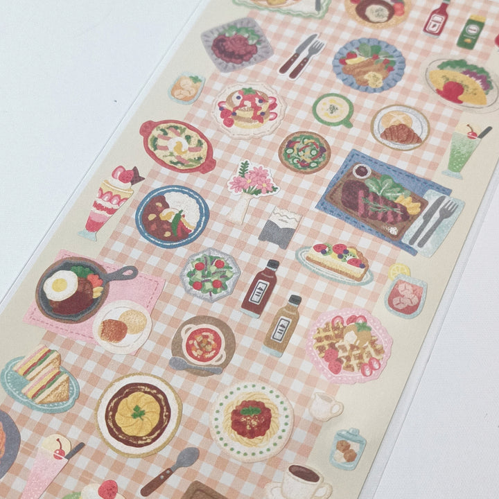 Sticker Selection Retro Cafe Lunch Time Sticker Sheet