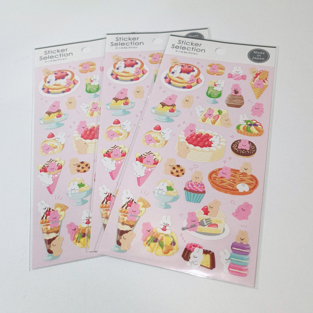 Sticker Selection Bunny Dessert Sticker Sheet