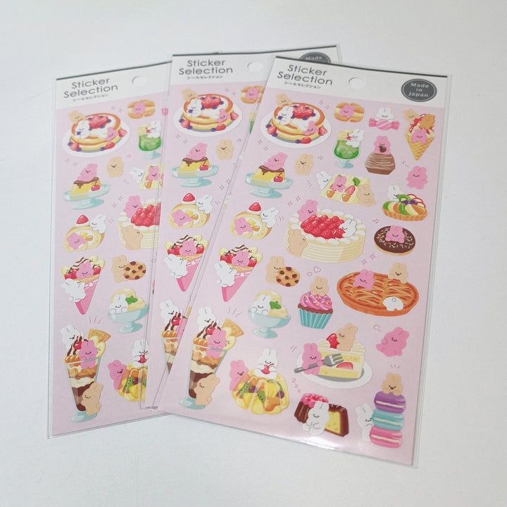 Sticker Selection Bunny Dessert Sticker Sheet