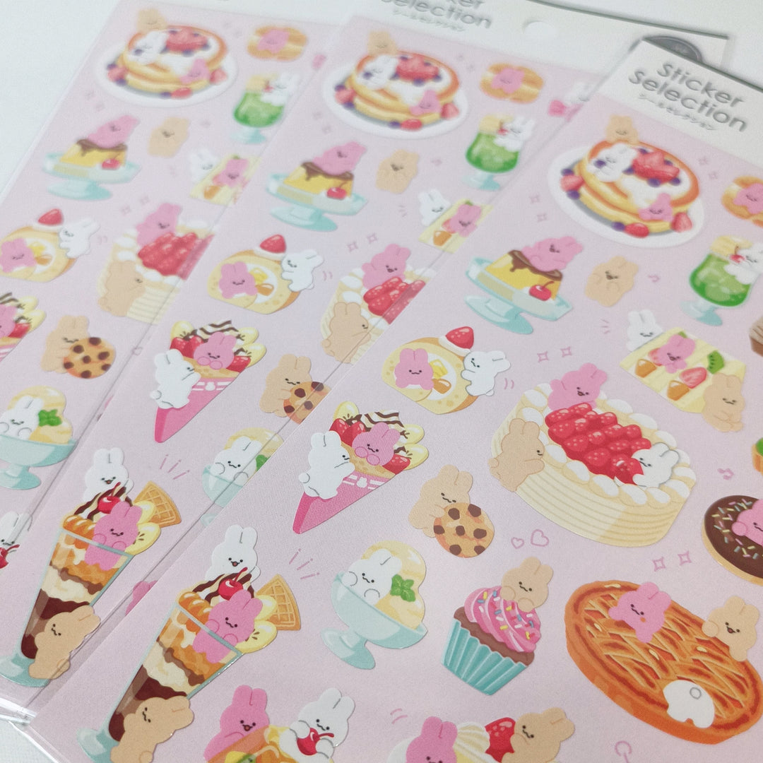 Sticker Selection Bunny Dessert Sticker Sheet