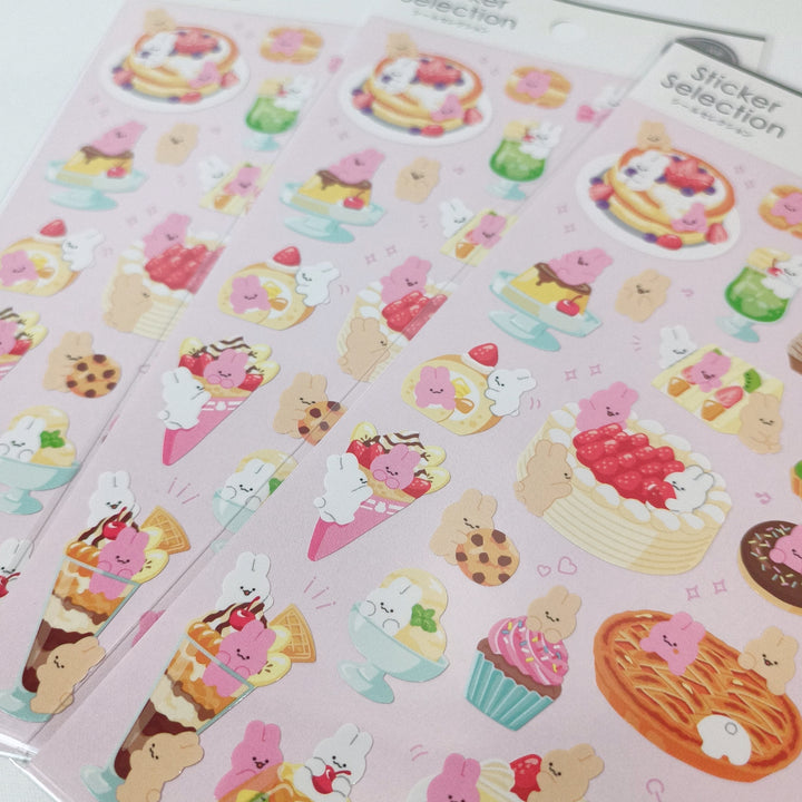 Sticker Selection Bunny Dessert Sticker Sheet