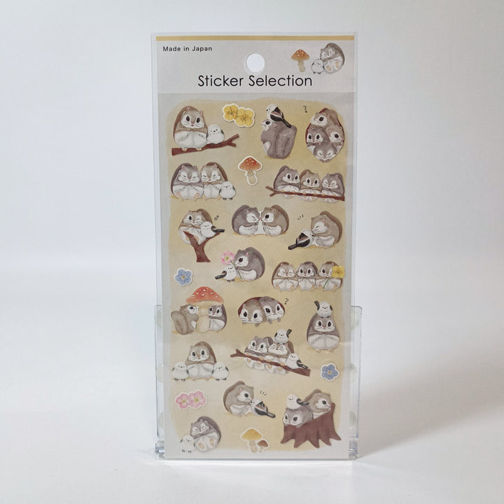 Sticker Selection Kawaii Squirrels Sticker Sheet