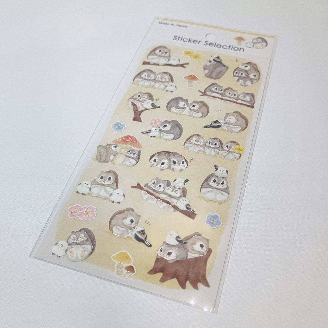 Sticker Selection Kawaii Squirrels Sticker Sheet