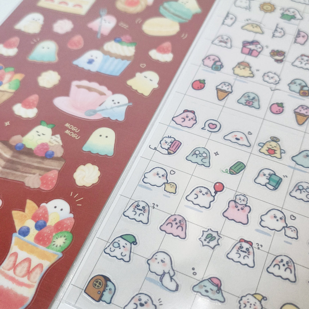 Sticker Selection Kawaii Ghosts Sticker Sheet Set (2pcs.)