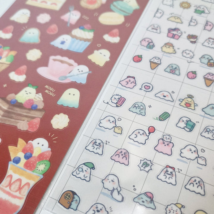 Sticker Selection Kawaii Ghosts Sticker Sheet Set (2pcs.)