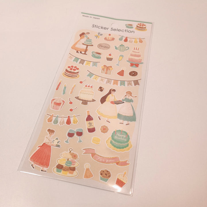 Sticker Selection Girls Party Sticker Sheet Set (2pcs.)