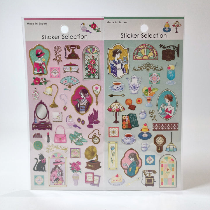 Sticker Selection Retro Kissaten Sticker Sheet Set (2pcs.)