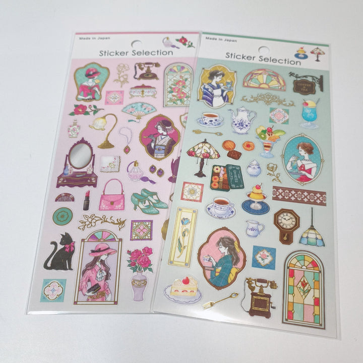 Sticker Selection Retro Kissaten Sticker Sheet Set (2pcs.)