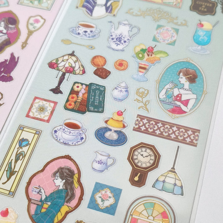 Sticker Selection Retro Kissaten Sticker Sheet Set (2pcs.)