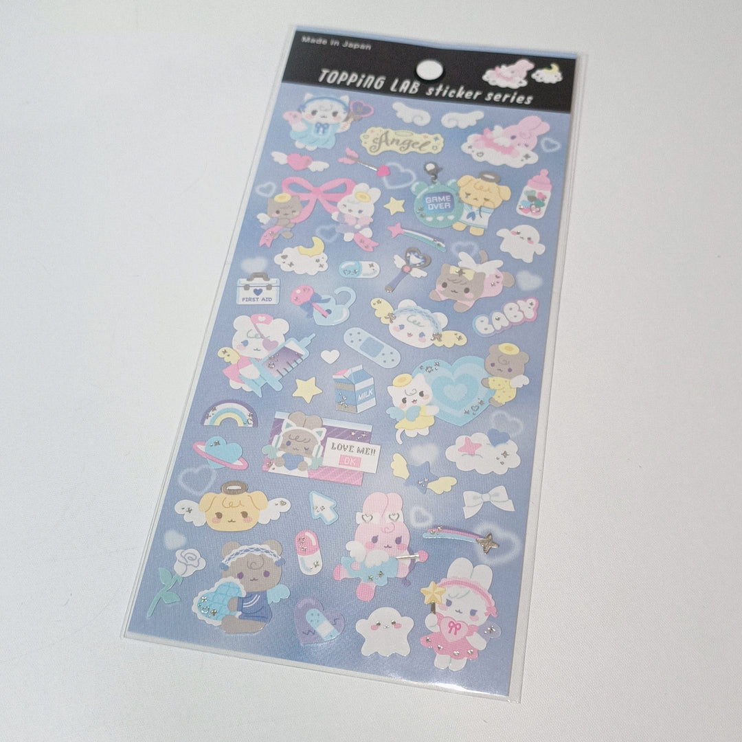TOPPING LAB Kawaii After School Sticker Sheet Set (2pcs.)