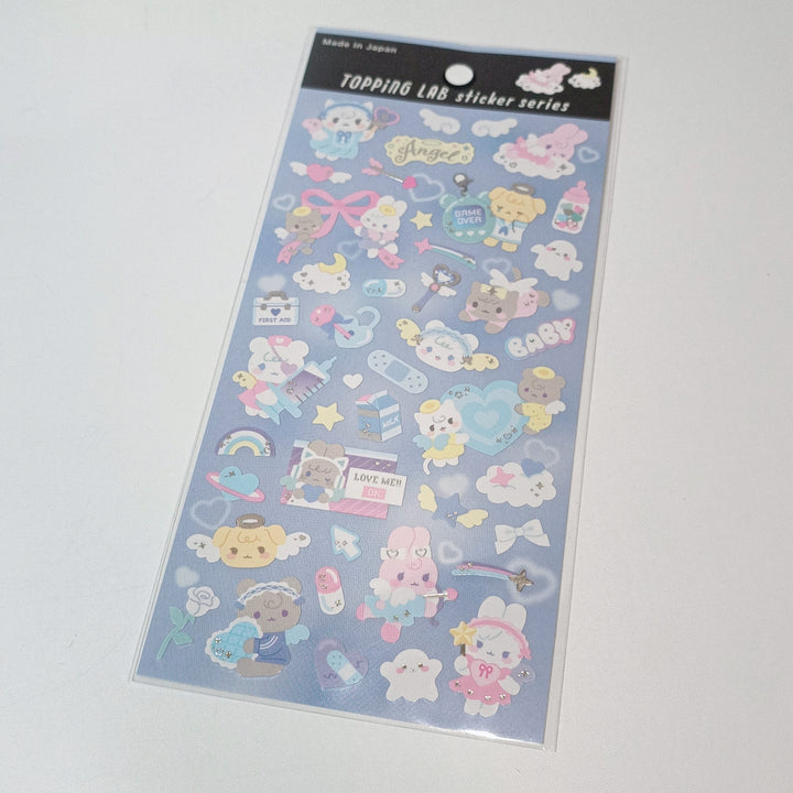 TOPPING LAB Kawaii After School Sticker Sheet Set (2pcs.)