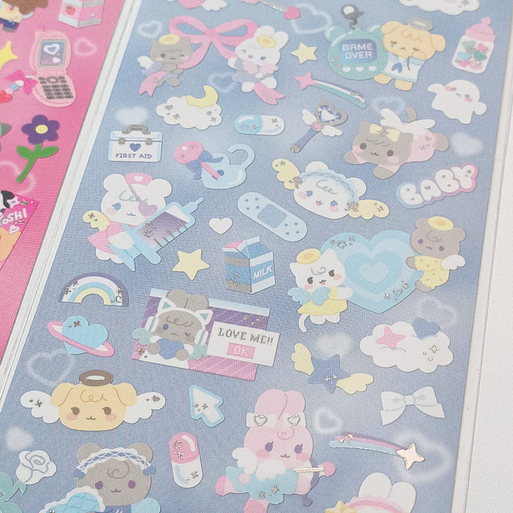 TOPPING LAB Kawaii After School Sticker Sheet Set (2pcs.)