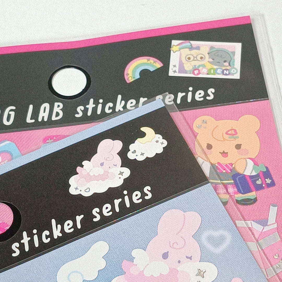 TOPPING LAB Kawaii After School Sticker Sheet Set (2pcs.)