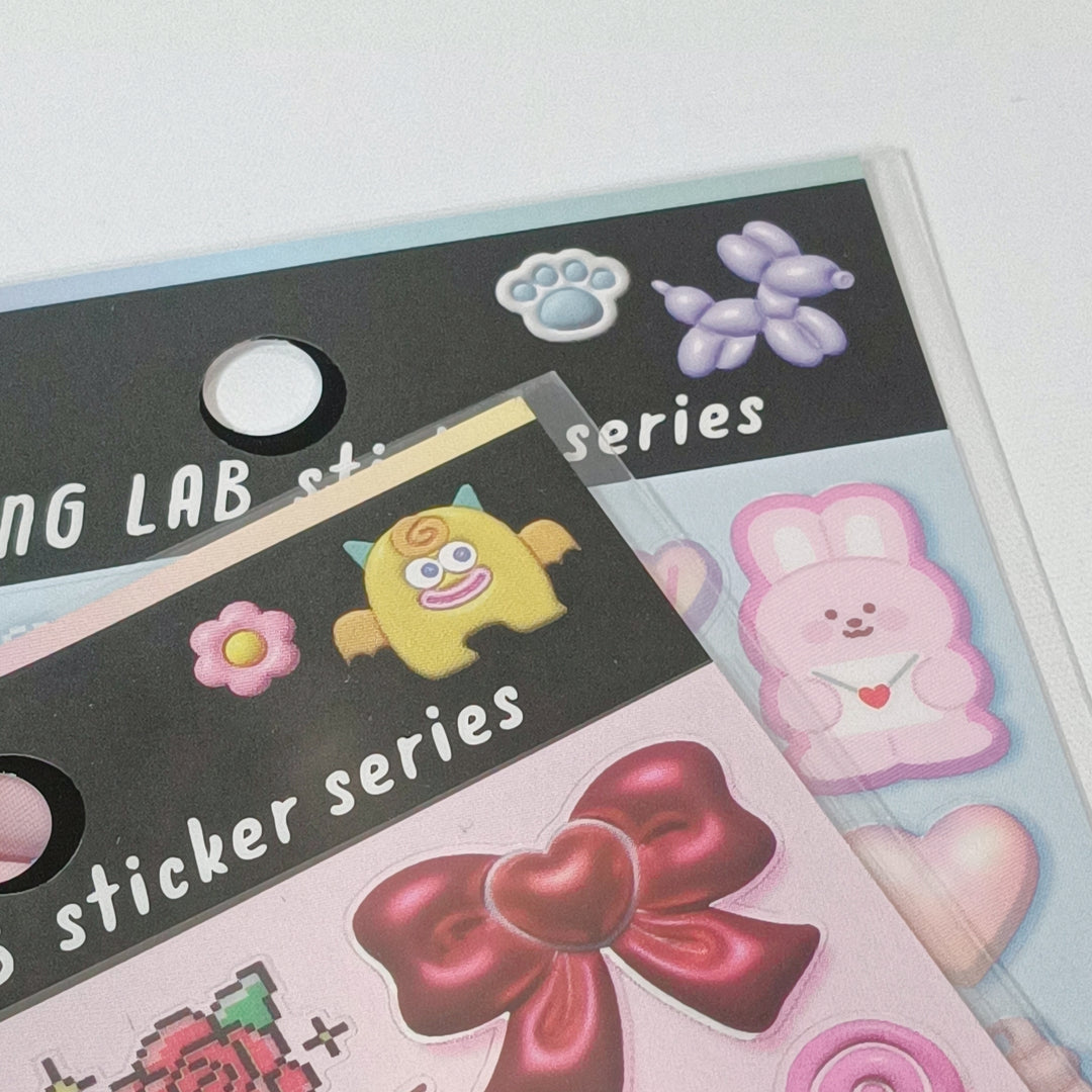 TOPPING LAB Kawaii Y2K Nostalgia Sticker Sheet Set (2pcs.)