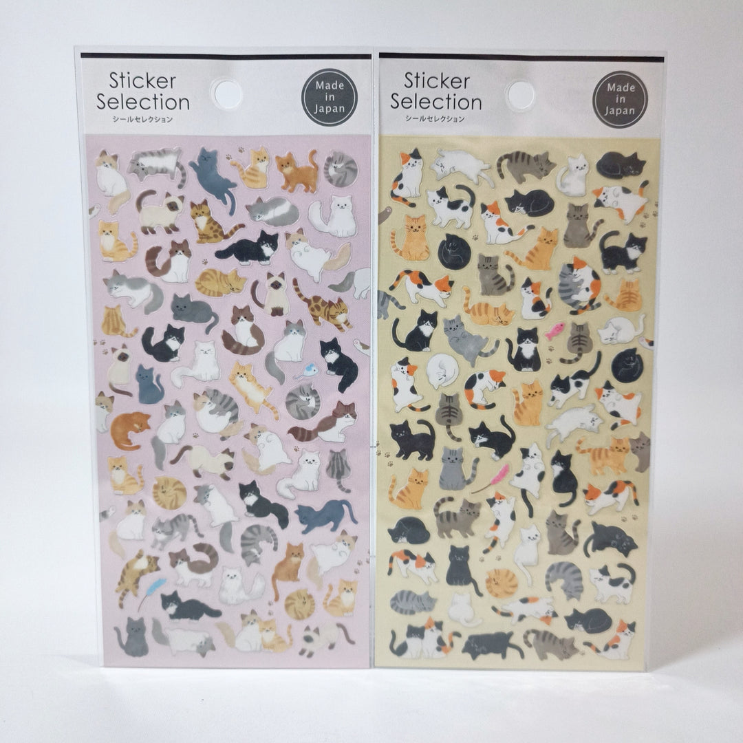 Sticker Selection Kawaii Cats Sticker Sheet Set (2pcs.)