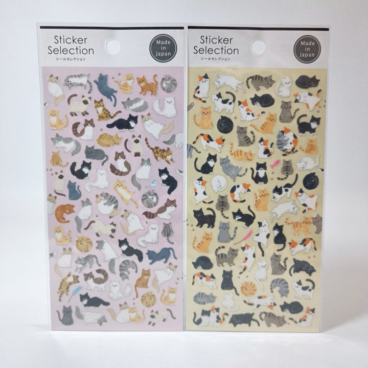 Sticker Selection Kawaii Cats Sticker Sheet Set (2pcs.)