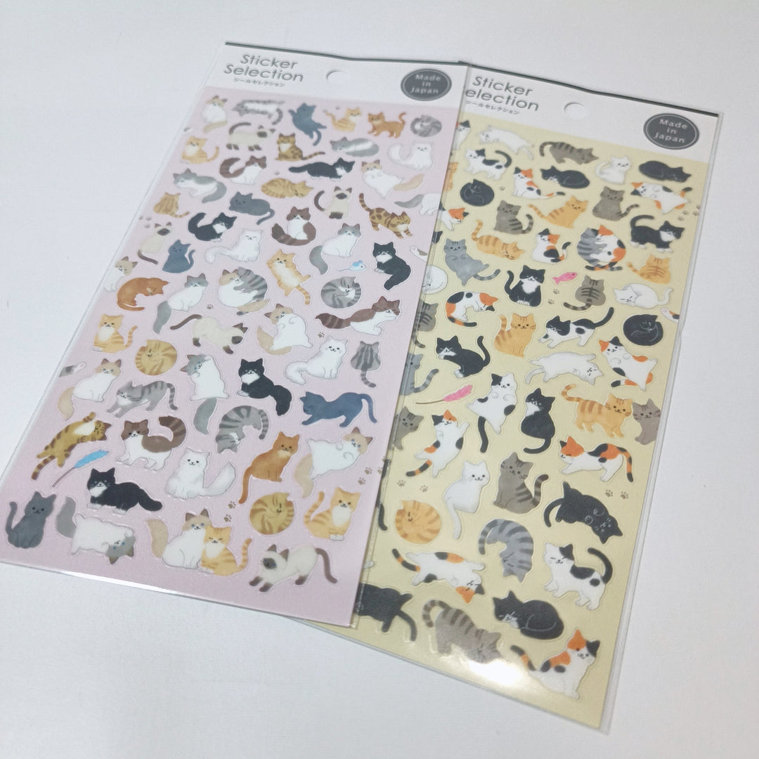 Sticker Selection Kawaii Cats Sticker Sheet Set (2pcs.)