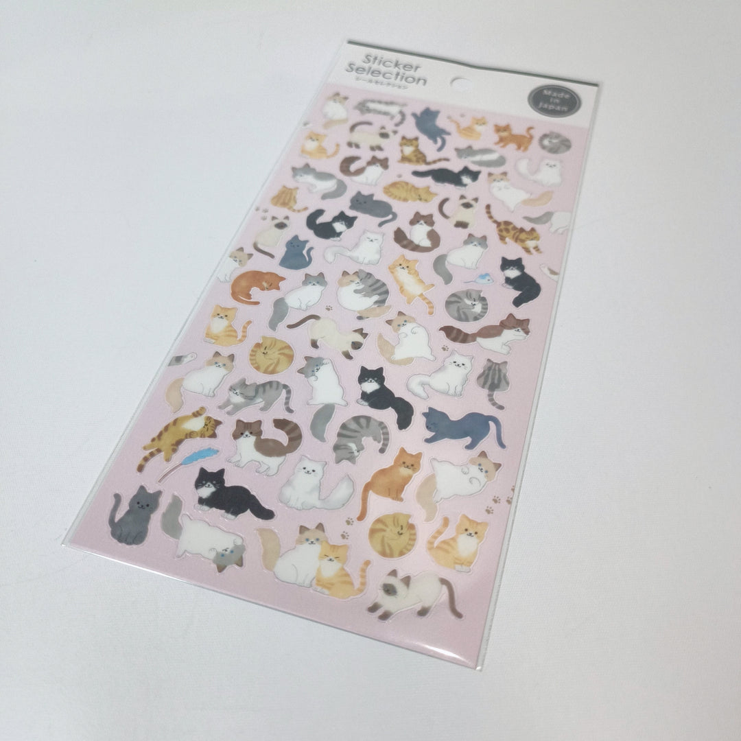 Sticker Selection Kawaii Cats Sticker Sheet Set (2pcs.)