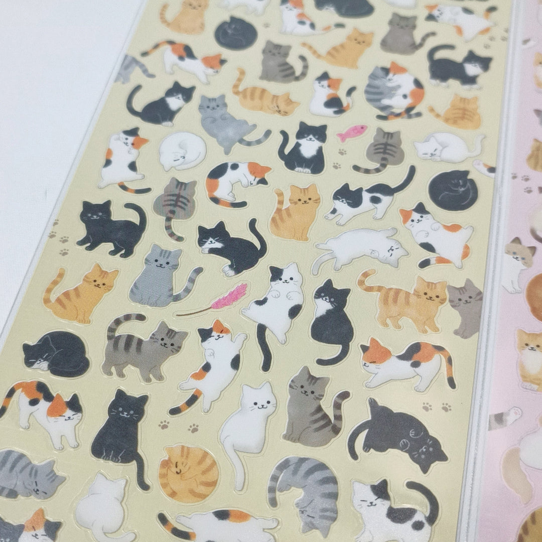 Sticker Selection Kawaii Cats Sticker Sheet Set (2pcs.)