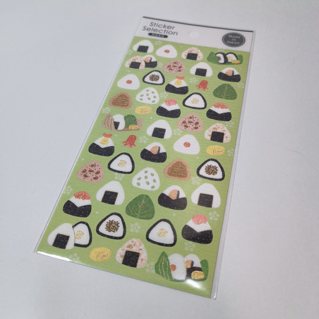Sticker Selection Onigiri &amp; Japanese Sweets (Gold Foil) Sticker Sheet Set (2pcs.)