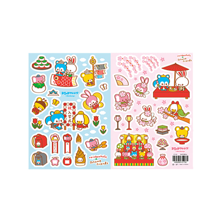 Rainbowholic x Ochame Friends Four Seasons A5 Sticker Sheets