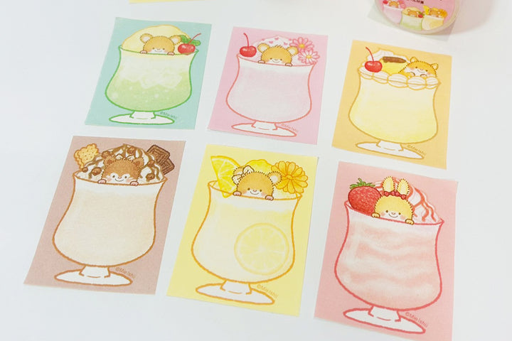 Rainbowholic x Mie Ishii Three Mice Cream Soda Memo Roll Tape(6 designs, 100 sheets)