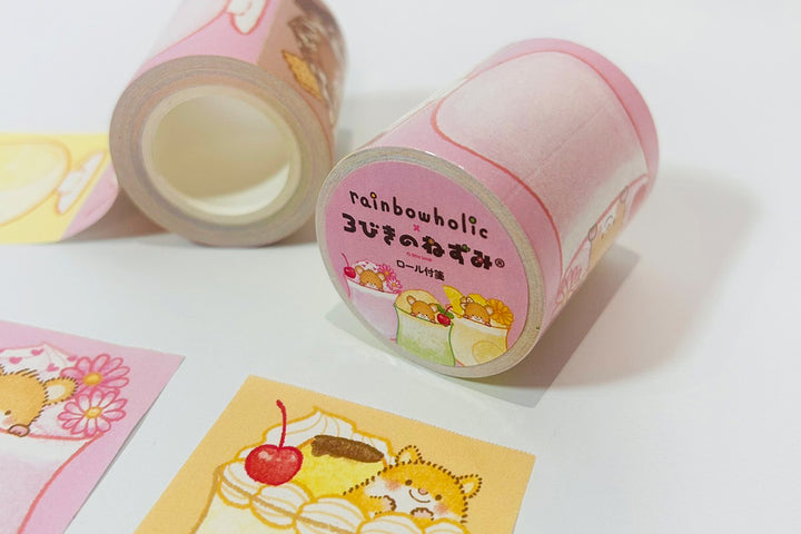 Rainbowholic x Mie Ishii Three Mice Cream Soda Memo Roll Tape(6 designs, 100 sheets)