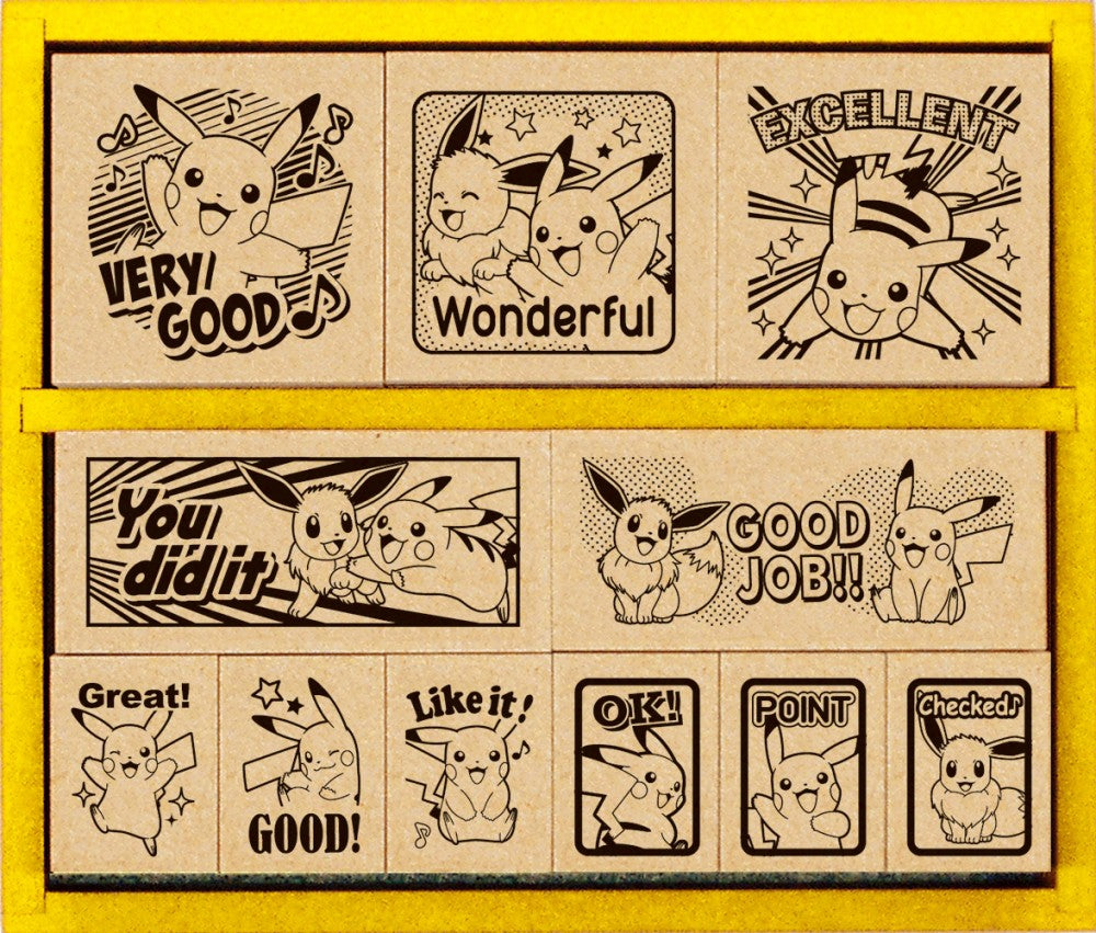 [Pre-order] Pokemon Wooden Stamp Set (11 pcs.)