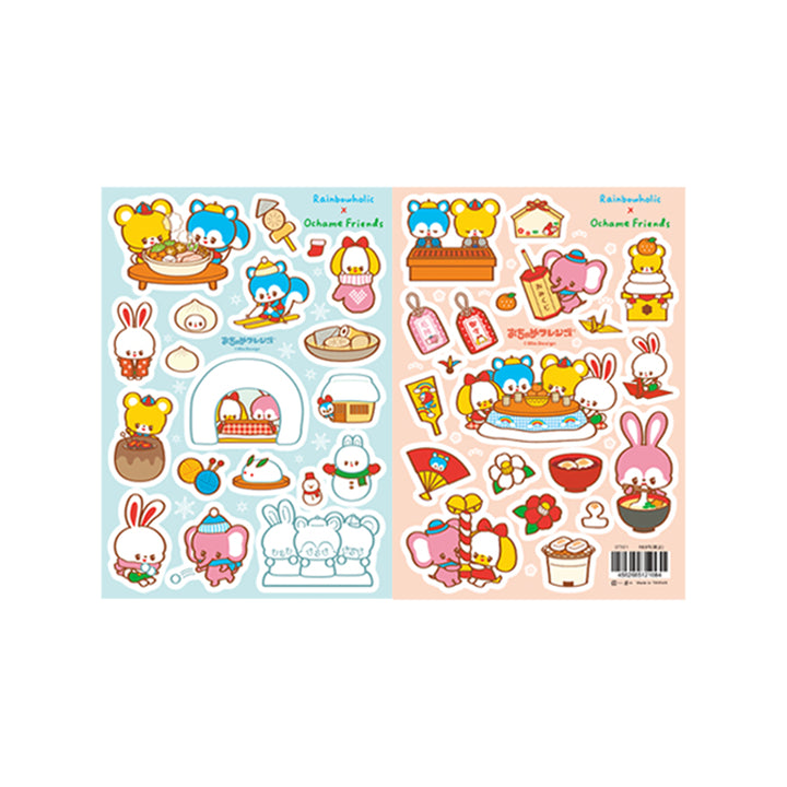 Rainbowholic x Ochame Friends Four Seasons A5 Sticker Sheets