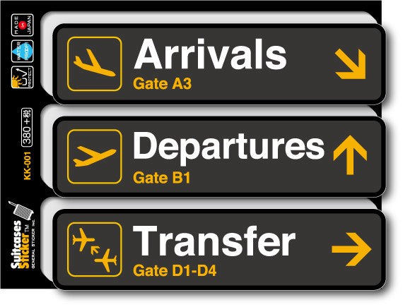 Airport Gate Signage Sticker