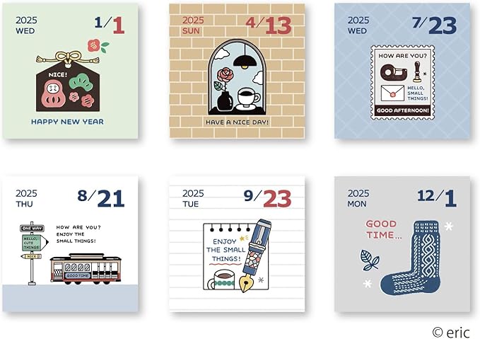 [Pre-order] eric 2025 Daily Calendar (60x60x30 mm)