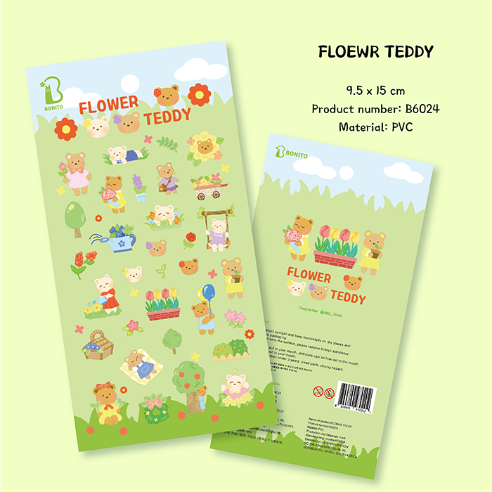 FLOWER TEDDY Sticker