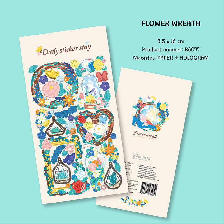 Flower Wreath Sticker