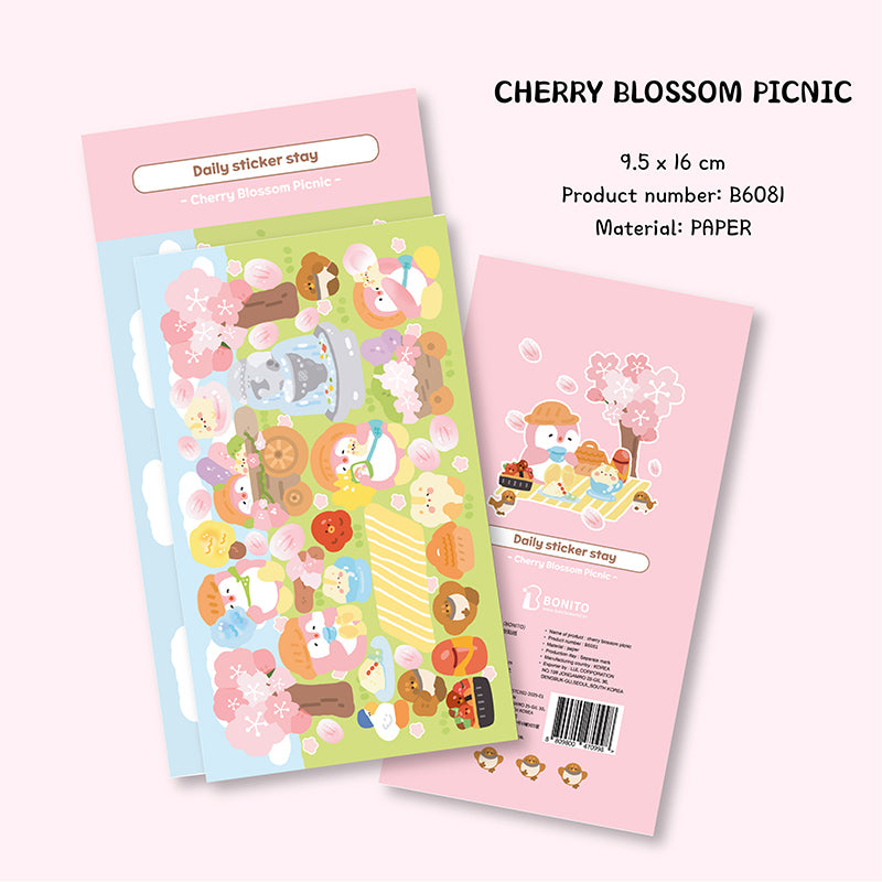 Cherry Blossom Picnic Sticker