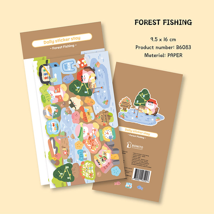 Forest Fishing Sticker