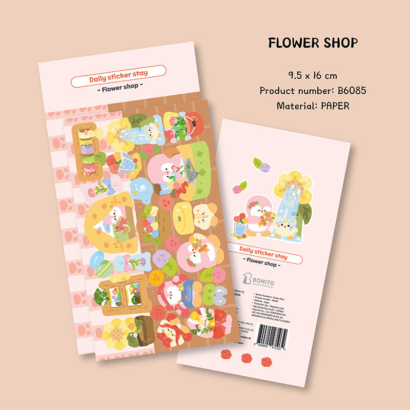 Autocollant de magasin de fleurs