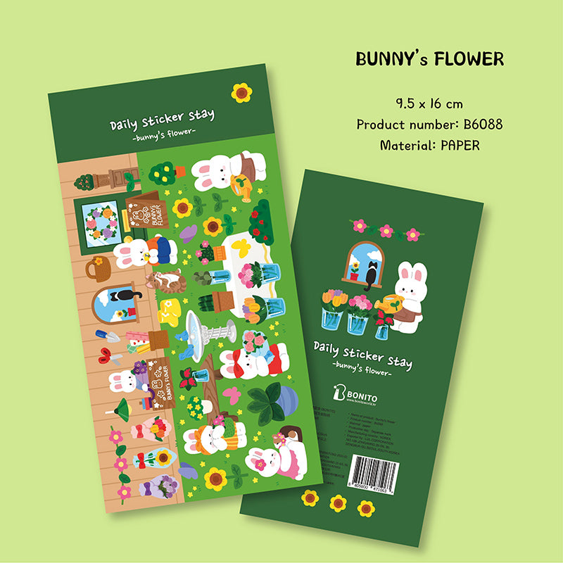 Bunny's Flower Sticker