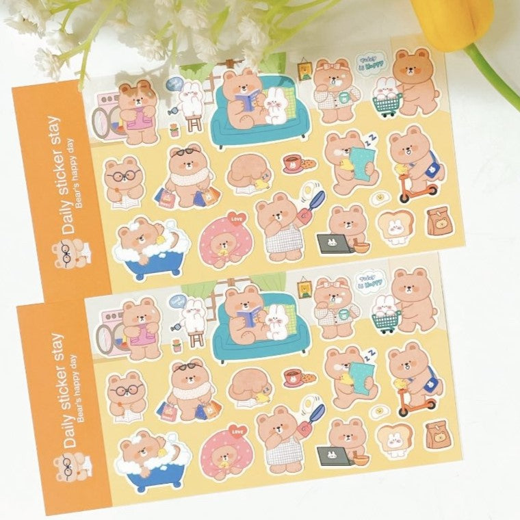 Bear's Happy Day Sticker