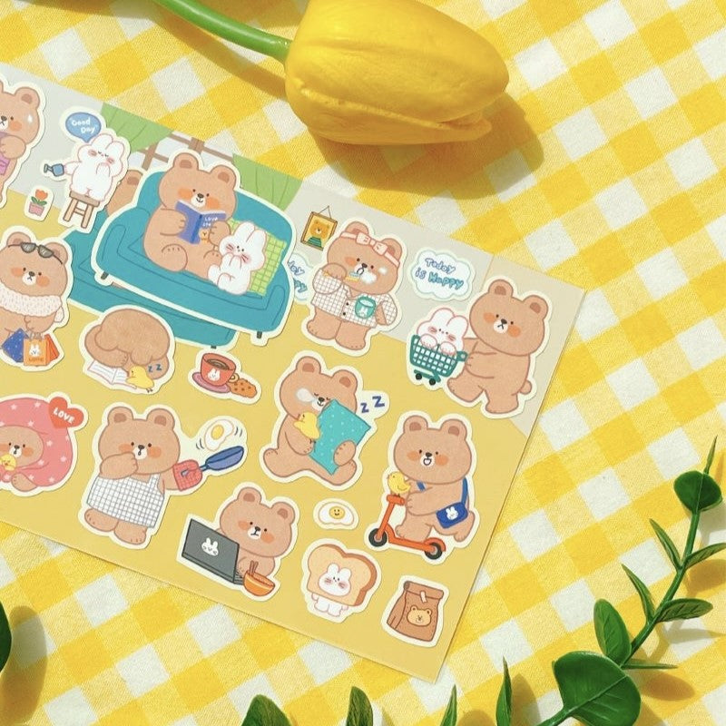 Bear's Happy Day Sticker