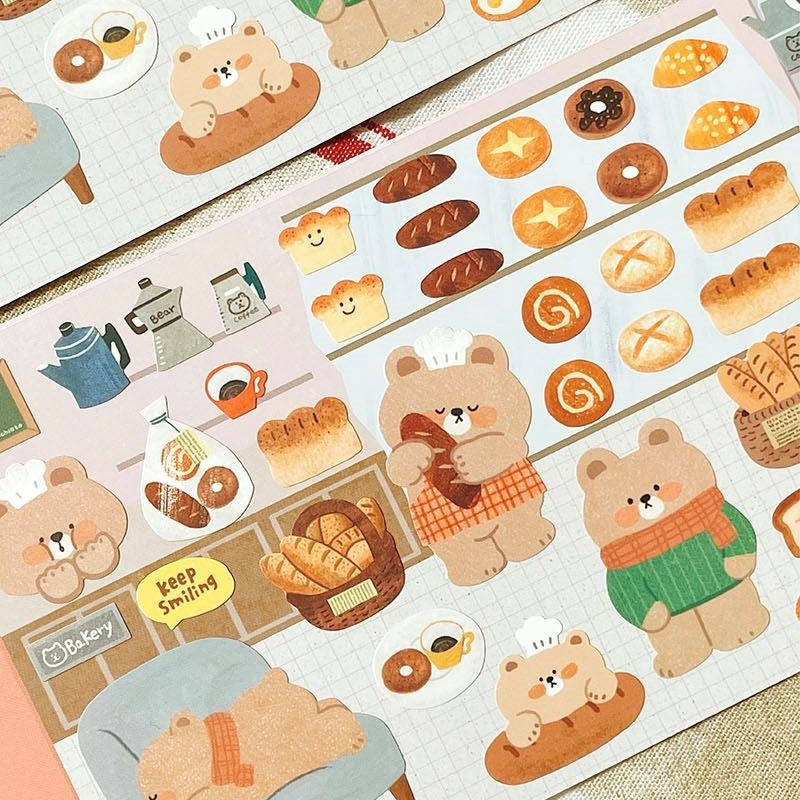 Bear In Bakery Sticker